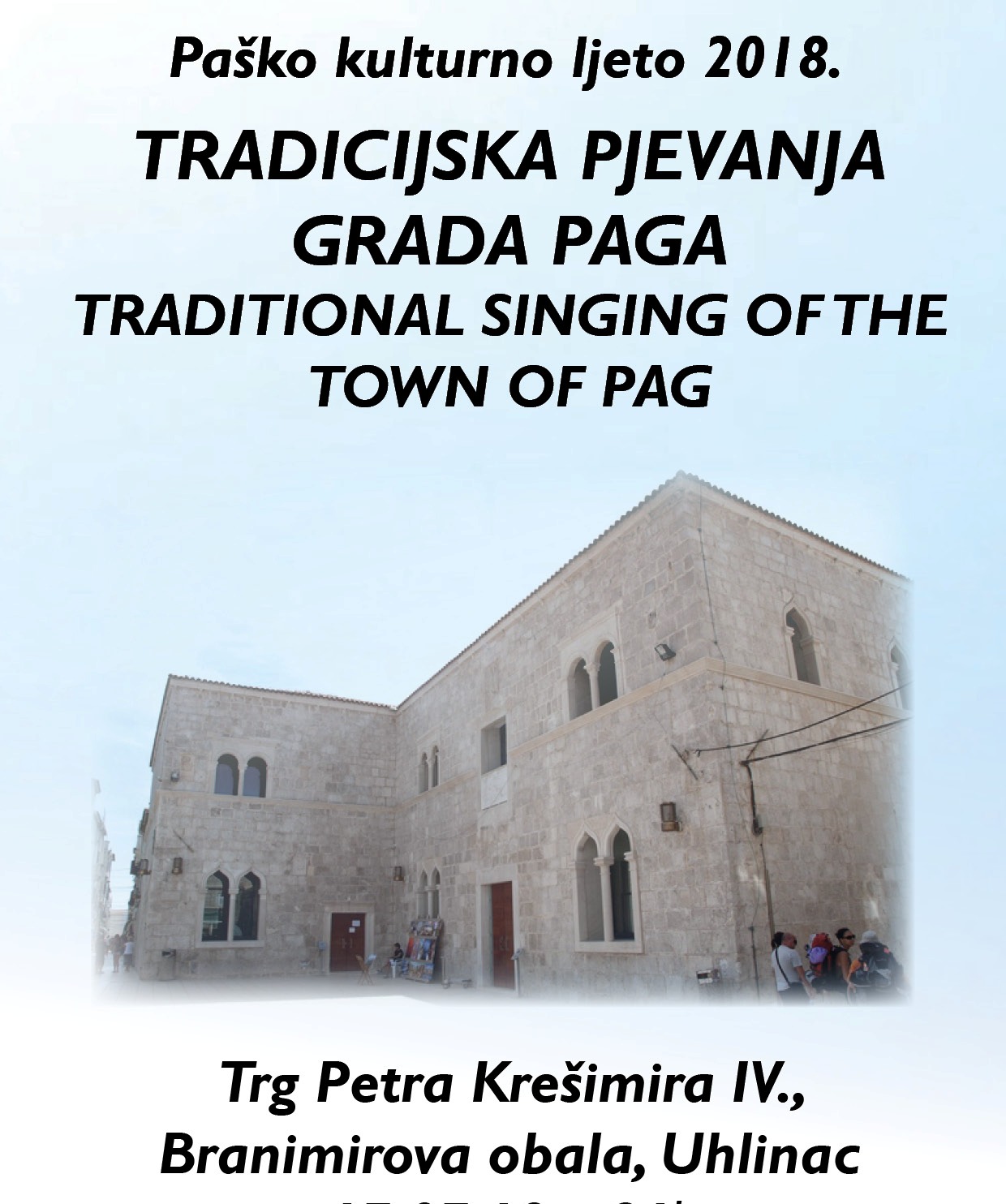 Promenadni nastup „Tradicijska pjevanja grada Paga“