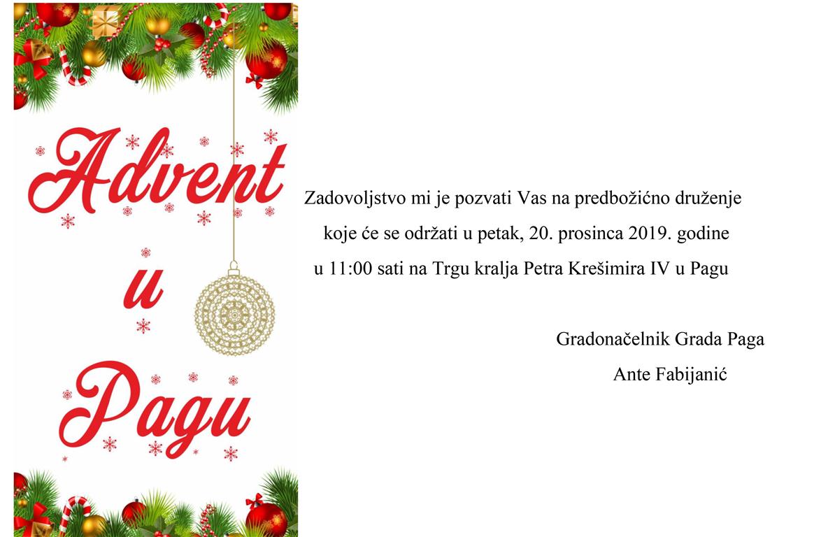 Predbožićno druženje sa građanima, petak, 20.12.2019., Trg Petra Krešimira IV u 11 sati