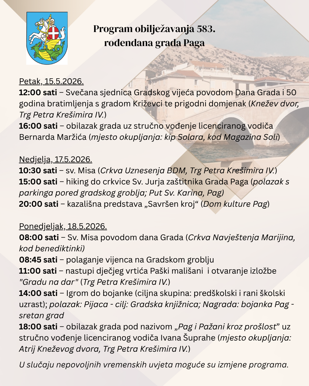 Dan Grada službeni program 1